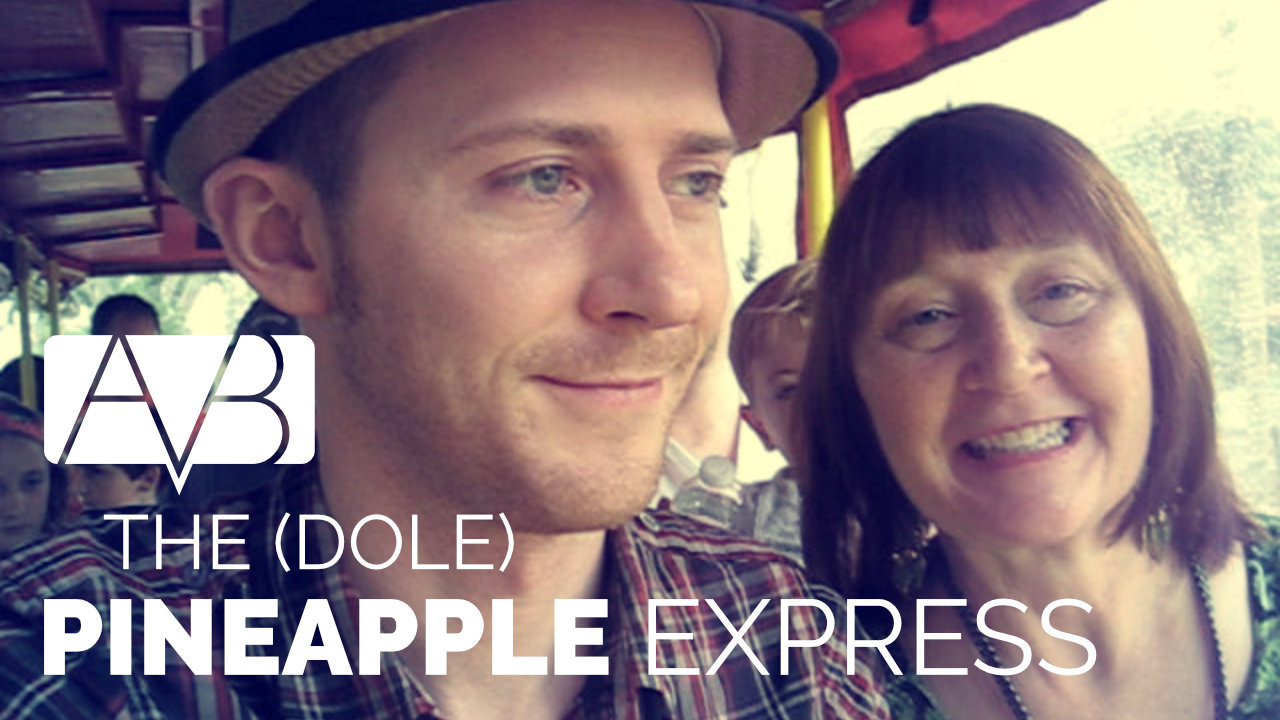 Jon and Cathy riding the Dole Pineapple Express