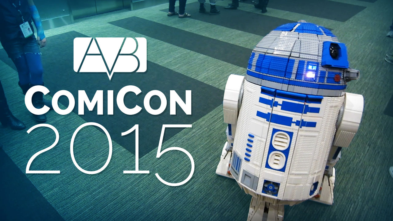 A life-size replica of R2-D2 built from LEGOs