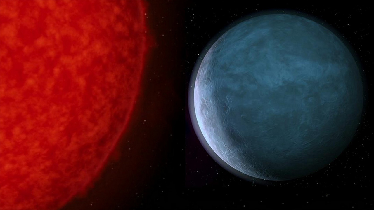 Krypton and its red sun