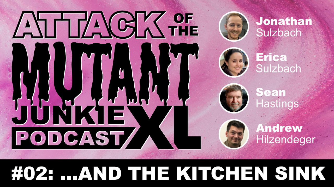 The show logo over a pink, swirling background