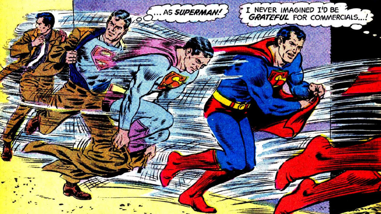 Clark Kent changing into Superman