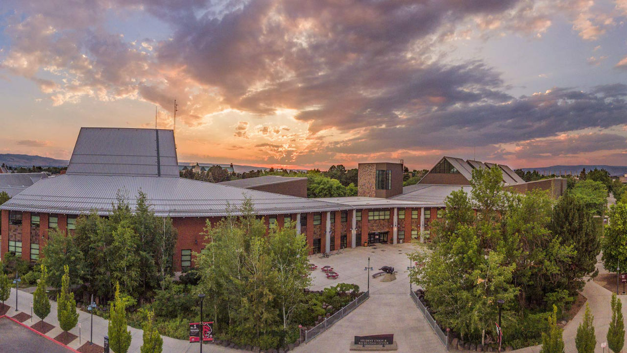 An orange sky above Central Washington University
