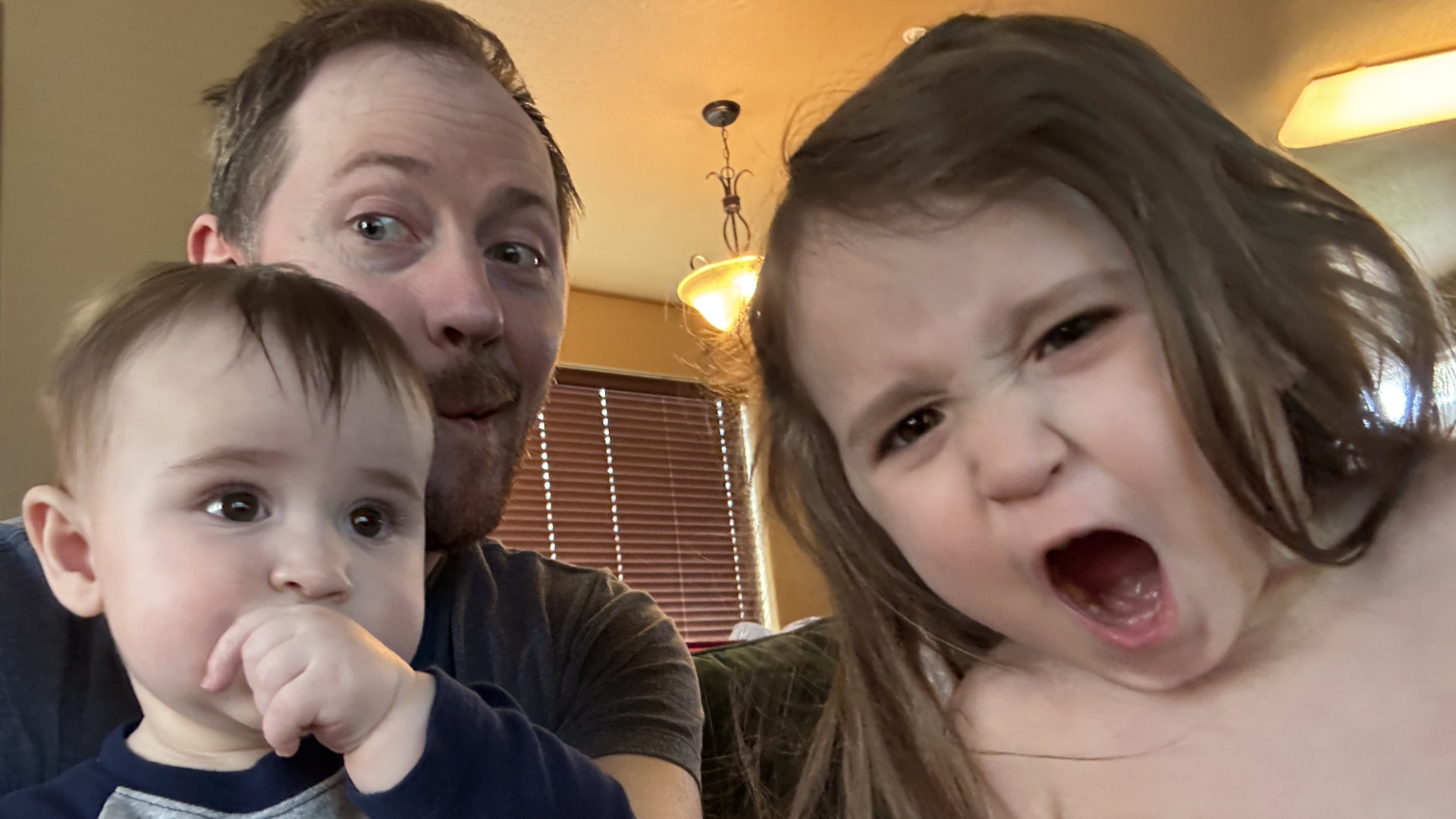 Jon, Jack and Livy mugging for the camera