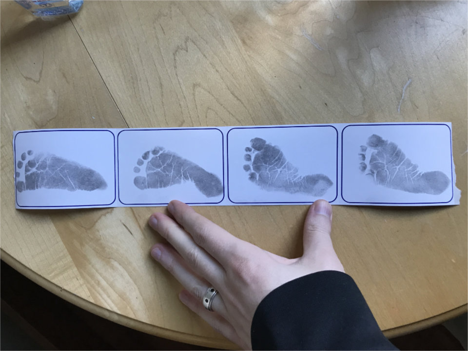 Olivia's footprints